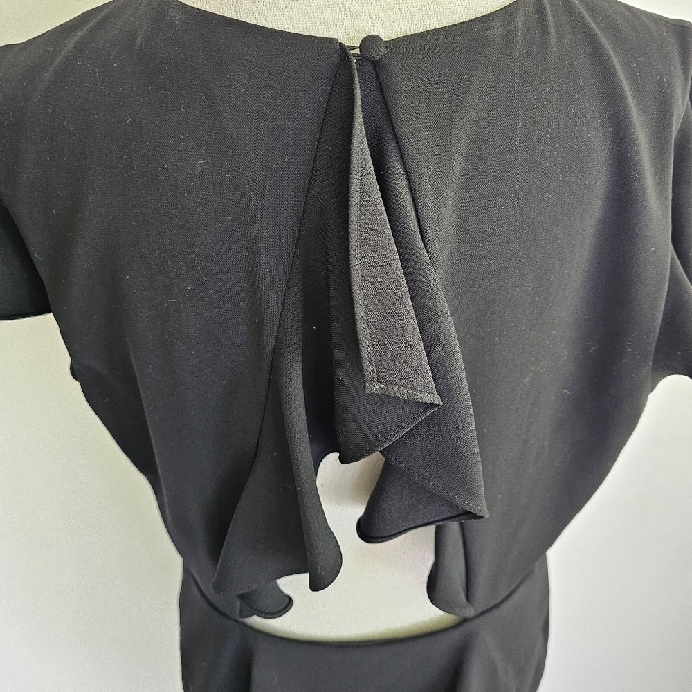 JAYGODFREY Black Ruffle Open Back Dress - Picture 9 of 11